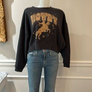 Protrend Howdy cropped grey sweatshirt